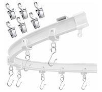 Kueohse Rail de Rideau de Plafond Pliable Flexible, Support de Plafond pour Rail de Rideau, Rail de Plafond de Diviseur de PièCe pour Rideaux 9.8FT