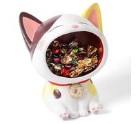 Kueohse Rangement D'Ornement de Statue de Mignons, Rangement de Bureau de Sculpture d'art en Résine Moderne, Figurines de Collection de à Grande Bouche-B 19 X 20,5 cm