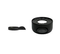 Kueohse Réchauffeur de Théière en Céramique Réchauffeur de Café et de Thé avec Cuillère avec Porte-Bougie pour Chauffer Réchauffeur de Café pour Théière (Noir)