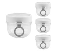 Kueohse RéCipient D'Avoine de Nuit de 4 PièCes avec Couvercles et CuillèRes, Bocaux D'Avoine de Nuit de 20 Oz RéCipient de Yaourt HerméTique pour Le Lait, Les Fruits