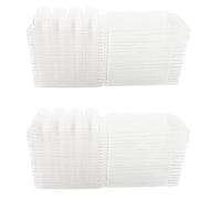 Kueohse Récipients de Fonte de Cire-8 Cavités Moules de Fonte de Cire en Plastique Vides Transparents-50 Paquets de en Forme de Coeur pour Les Fontes de Cire de Tartes.