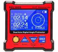 Kueohse Règle D'Angle avec Niveau à Double, Boîtier de Mesure avec Base Magnétique à 5 Côtés et Affichage Numérique à Double, Mètre D'Élévation.