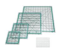 Kueohse Règles de Matelassage, 4 Modèles de Matelassage Carrés, Règles en Acrylique avec 24 Anneaux Antidérapants