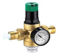 Kueohse Régulateur de Pression D'Eau 1/2 Pouce, Régulateur de Pression D'Eau avec Manomètre et Filtre à