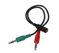 Kueohse Répartiteur de casque pour ordinateur - Adaptateur pour casque audio et micro - Prise 3,5 mm vers double prise mâle de 3,5 mm