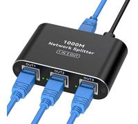Kueohse Répartiteur Réseau 1 vers 3, Répartiteur LAN 1000Mbps, Commutateur Ethernet Gigabit avec Câble d'alimentation USB-C pour Cat5/5e/6/7/8.