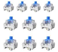 Kueohse Retour Tactile Fort, Résistant à la Poussière et à l'eau, 50 Interrupteurs Bleus, Son Clair et Cliquetant, pour Claviers Mécaniques.