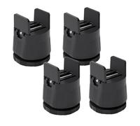 Kueohse Risers de Lit Risers de Meubles Réglables, Risers de Chaise de Bureau de Table avec Pince, Risers de Cadre de Lit Réglables en Hauteur Noir