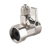 Kueohse Ro Adaptateur d'eau alimentaire 1/2 à 1/4 Robinet à boisseau sphérique Robinet d'alimentation Osmose inverse Argent