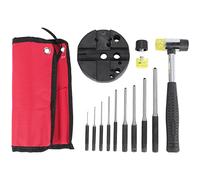 Kueohse Roll Pin Punch Set avec sac de rangement, outil forgé pour enlever les outils de réparation, avec chasse-goupille de bloc de banque et marteau