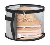 Kueohse Sac de rangement transparent surdimensionné pour femmes, peut contenir jusqu'à 7 chapeaux pour l'armoire, étui à chapeau à bord large et poignées de transport
