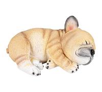 Kueohse Sculpture de chien bouledogue français - Statue de chien - Cadeau d'extérieur - Chien couché