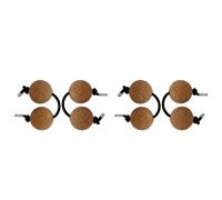 Kueohse Shaker 4 Paires Cork Kashaka Shaker Asalato Ball Instrument Instrument à Percussion Classique Africain Balles pour la Musique