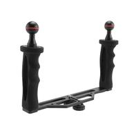 Kueohse Stabilisateur de plateau en alliage d'aluminium à double poignée pour boîtier de caméra sous-marine plongée support de caméra