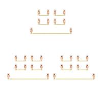 Kueohse Stabilisateur Monté sur Plaque Plaqué Or pour Clavier Mécanique Personnalisé 2U 6.25U (3+12, Blanc Rose)