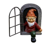 Kueohse Statue de de Jardin, Elfe Hors de la Porte, Décoration d'arbre de Jardin Amusante, Décoration de Patio, Cour, Pelouse, Porche, Facile à Utiliser - Style 2