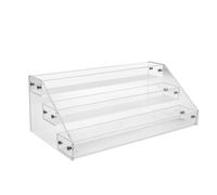 Kueohse Support de CD en Acrylique Transparent à 3 Niveaux, Support de Rangement en Cascade pour CD