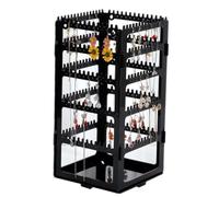 Kueohse Support de Collier Suspendu, Support de Rangement pour Boucles d'oreilles à Clip, Support D'Affichage de Rotatif, Boîte de Rangement Portable pour Accessoires d'oreilles.