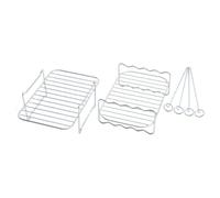 Kueohse Support de Friteuse à Air pour Double Panier, Support Multicouche Accessoire pour Friteuse à Air, pour Friteuse à Air à Double Panier Foodi DZ201 DZ40