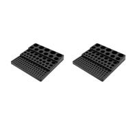 Kueohse Support de Perceuse Multifonction 2X, Boîte de Rangement pour 131 Forets, Boîte de Stockage Noire.
