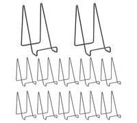 Kueohse Support de Plat Décoratif de 6 Pouces, Pack de 12, Support en Métal Noir pour Livres, Petits Chevalets pour Exposition.