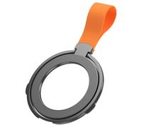 Kueohse Support de Téléphone Magnétique Polyvalent avec Béquille Réglable, Poignée Confortable, en Noir et Orange Élégant