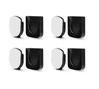 Kueohse Support Mural Magnétique pour Télécommande, 4 Paires D'Organisateurs de Télécommande, Rangement, Télécommande TV Autocollante, Noir, Installation Facile, Facile à Utiliser