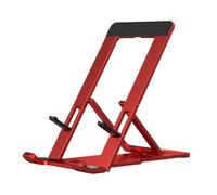 Kueohse Support Pliable pour Téléphone Portable, Support Pliable pour Bureau, Support Pliable Portable, Convient à Les Téléphones Portables, Rouge