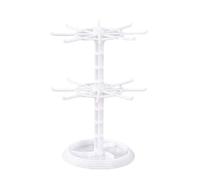Kueohse Support pour Porte-Clés Rotatif en Acrylique pour Comptoir, Réglable sur 2 Niveaux, Étui de Présentation pour et Bibelots, Facile à Utiliser avec Une Belle Finition -B
