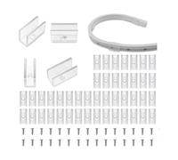 Kueohse Supports de pour Corde Lumineuse au, 100 Pièces, Clips de Fixation pour Installation de Lumières au, Accessoires pour Bande Flexible au LED 6 X 12 mm