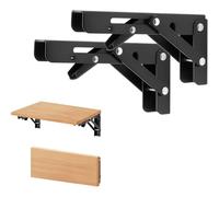 Kueohse Supports D'Étagère Pliables de 15 cm (6 Pouces) - Lot de 2 - Supports D'Étagère Pliables Gain de Place - Facile - Idéal pour Les Tables