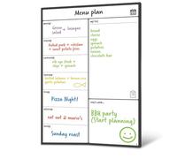 Kueohse Tableau Blanc Magnétique Calendrier de Réfrigérateur Planificateur de Repas et Liste de Courses Tableau Blanc - Tableau Mémo et Planificateur Familial Installation Facile Facile à Utiliser