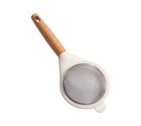 Kueohse Tamis à farine en acier inoxydable avec et poignée en bois - Idéal pour le sucre, le cacao et la poudre de matcha