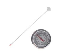 Kueohse Thermomètre de sol à compost avec long manche - En acier inoxydable à réponse - 50,8 cm - Sonde de mesure - Fahrenheit et Celsius