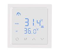 Kueohse Thermostat Intelligent 16A Contrôleur de Température de Chauffage au Sol avec Écran Tactile LED 85-265V Contrôle de Chauffage Électrique Blanc