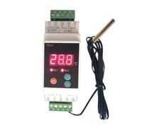 Kueohse Thermostat sur Rail Din avec -40-110 ℃ Sortie Pratique à 2 Voies Du Contrôleur D'Alarme de Température, Sortie 7A/250VAC