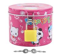 Kueohse Tirelire design cylindrique avec serrure à rideau et 2 clés