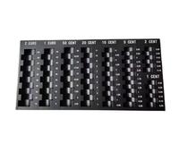 Kueohse Tiroir à Pièces de Caisse Coin Cash Register 8 Dénominations Support de Pièces en Vrac Auto-Compteur Trieur Collecteur