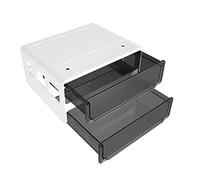 Kueohse Tiroir de Rangement Coulissant sous Le Bureau, Organiseur Auto-AdhéSif Caché, Organiseur de Tiroir Amovible avec 2 Couches Noires