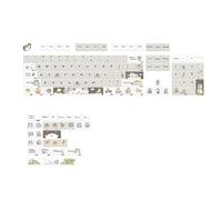 Kueohse Touches de Clavier Mécanique 132 Touches Keycaps Anglais pour Clavier Mécanique 61/64/68/84/87/96/98/104