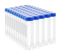 Kueohse Tubes à Centrifuger en Plastique de 50 ML avec Bouchon à Vis, 50 Pièces Tubes à Essai en Plastique Autoportants de 50 ML Tubes Coniques avec Bouchon
