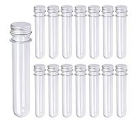Kueohse Tubes à Essai en Plastique de 30 PièCes SéRies 40ML avec Bouchons à Vis Tubes de RéCipient Transparents RéUtilisables Tube à Essai Transparent