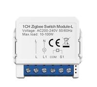 Kueohse Tuya ZigBee 3.0 Disjoncteur à Coupure de Phase à Contrôle Bidirectionnel Prend en Charge le Contrôle Vocal Automatisation Domestique Bricolage 1 Gang