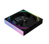 Kueohse V2RS Boîtier Ventilateur Bloc Magique Épissage Gratuit 120mm PC Ordinateur 12V Châssis Ventilateur Lian 3PIN 5V ARGB Light Li Noir,B