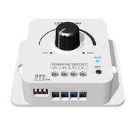 Kueohse Variateur LED Rotatif Skydance 12-48 V CC V1-1 CH X 8 A 5 Niveaux de Vitesse de Dégradé de Lumière pour Bande LED Monochrome