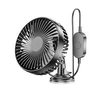 Kueohse Ventilateur Portable USB 12V/24V Universel à Haute Vitesse, Silencieux, Rotatif, Faible Bruit pour et la Voiture, et Bien Conçu
