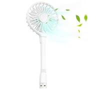 Kueohse Ventilateur USB Mini Ventilateur avec Col de Cygne Ventilateur de Refroidissement Flexible Ventilateur Portable pour Ordinateur Portable Pc Mobile Bureau à Domicile Blanc