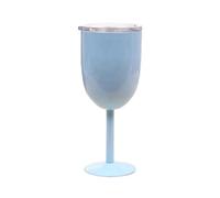 Kueohse Verre à Vin en Acier Inoxydable Double Couche, Couleur Grande Capacité, Résistant au Gobelet, Tasse à Vin Bleu Clair