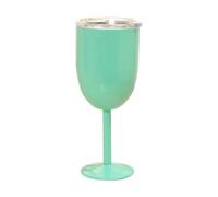 Kueohse Verre à Vin en Acier Inoxydable Double Couche, Gobelet Couleur Grande Capacité, Résistant au Gobelet, Tasse à Vin Vert Menthe
