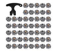 Kueohse Vis à Filetage Métallique de 6 Mm, 50 Pièces de Pointes de Golf, Remplacement de Crampons de Golf Incluant Une rampons et des Broches Souples.